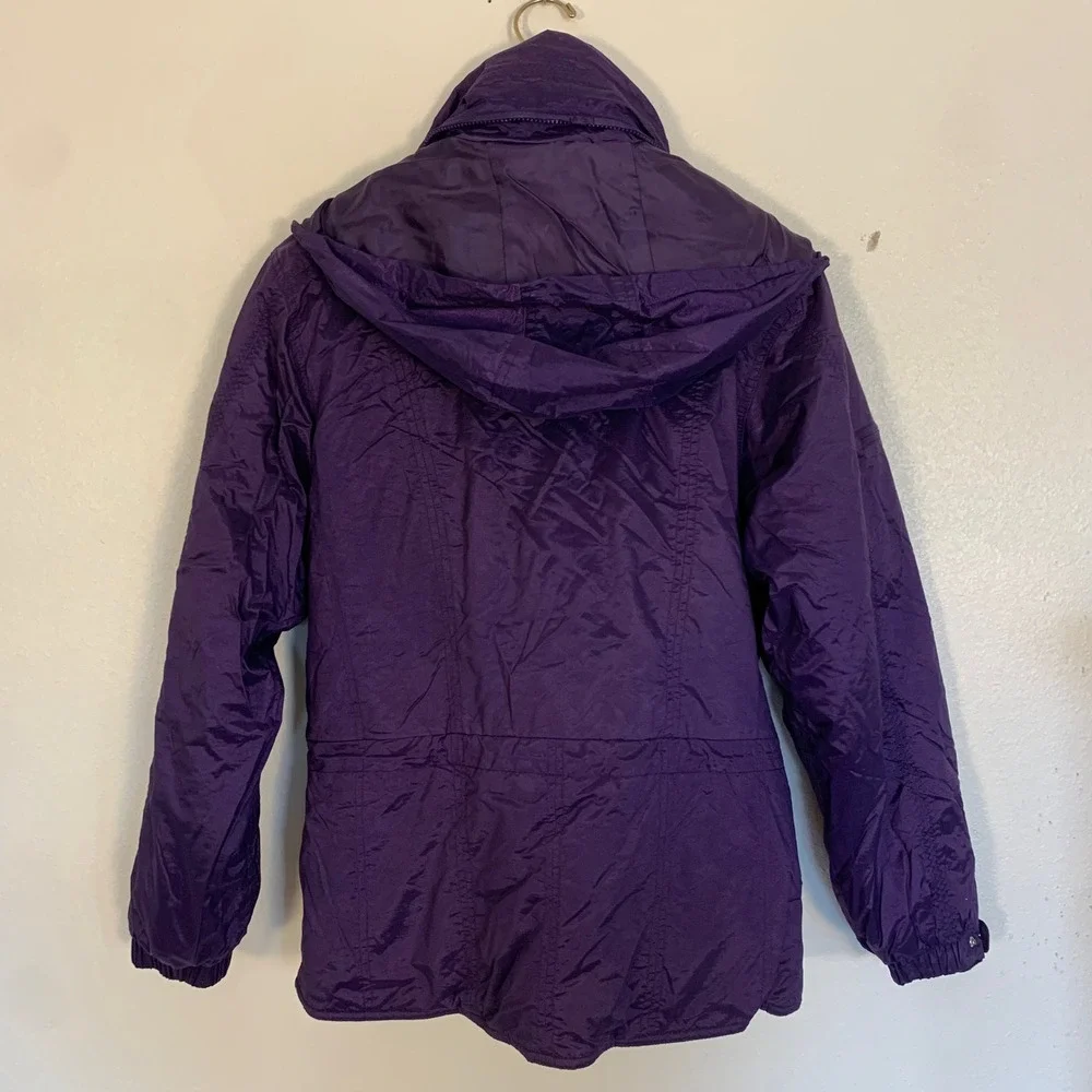NILS Purple Hooded Ski Jacket Women's Size 12 Winter Coat Warm Puffer‎ Outerwear
